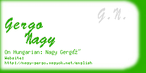 gergo nagy business card